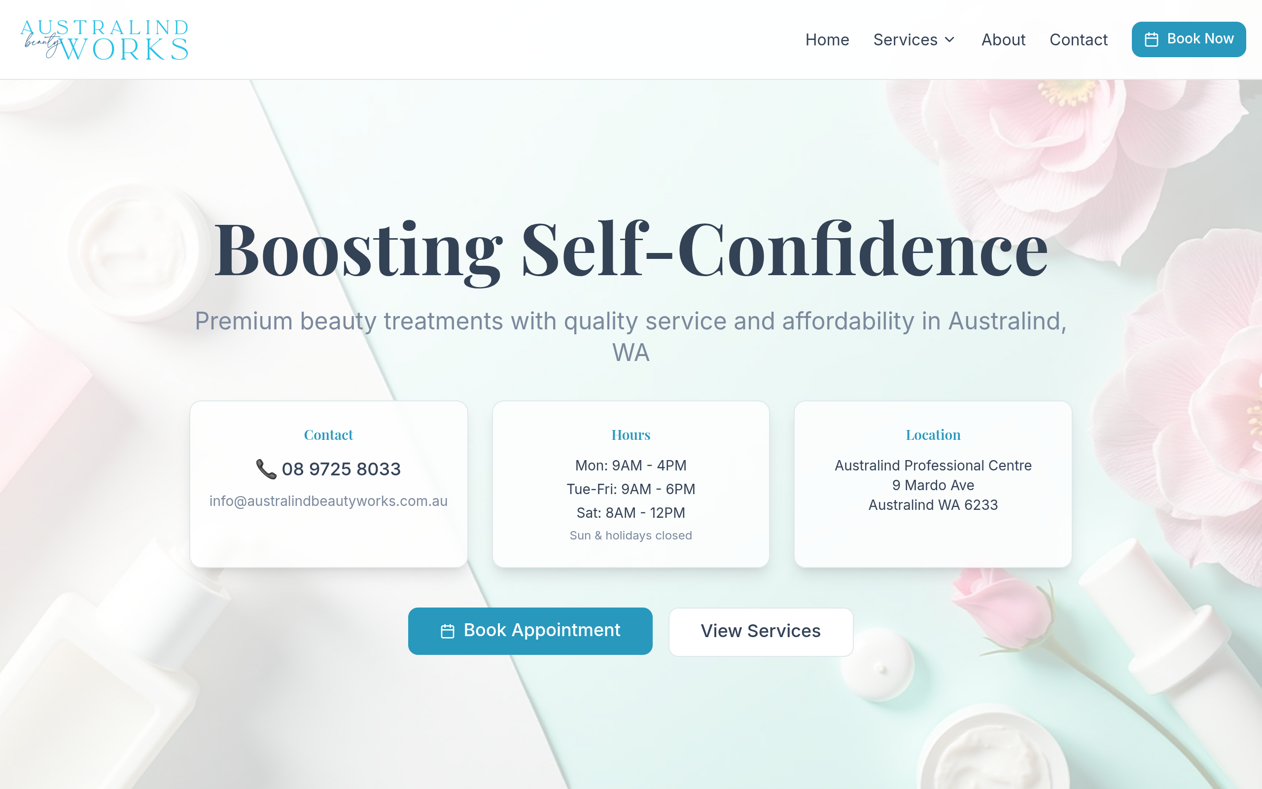 Screenshot of Australind Beauty Works