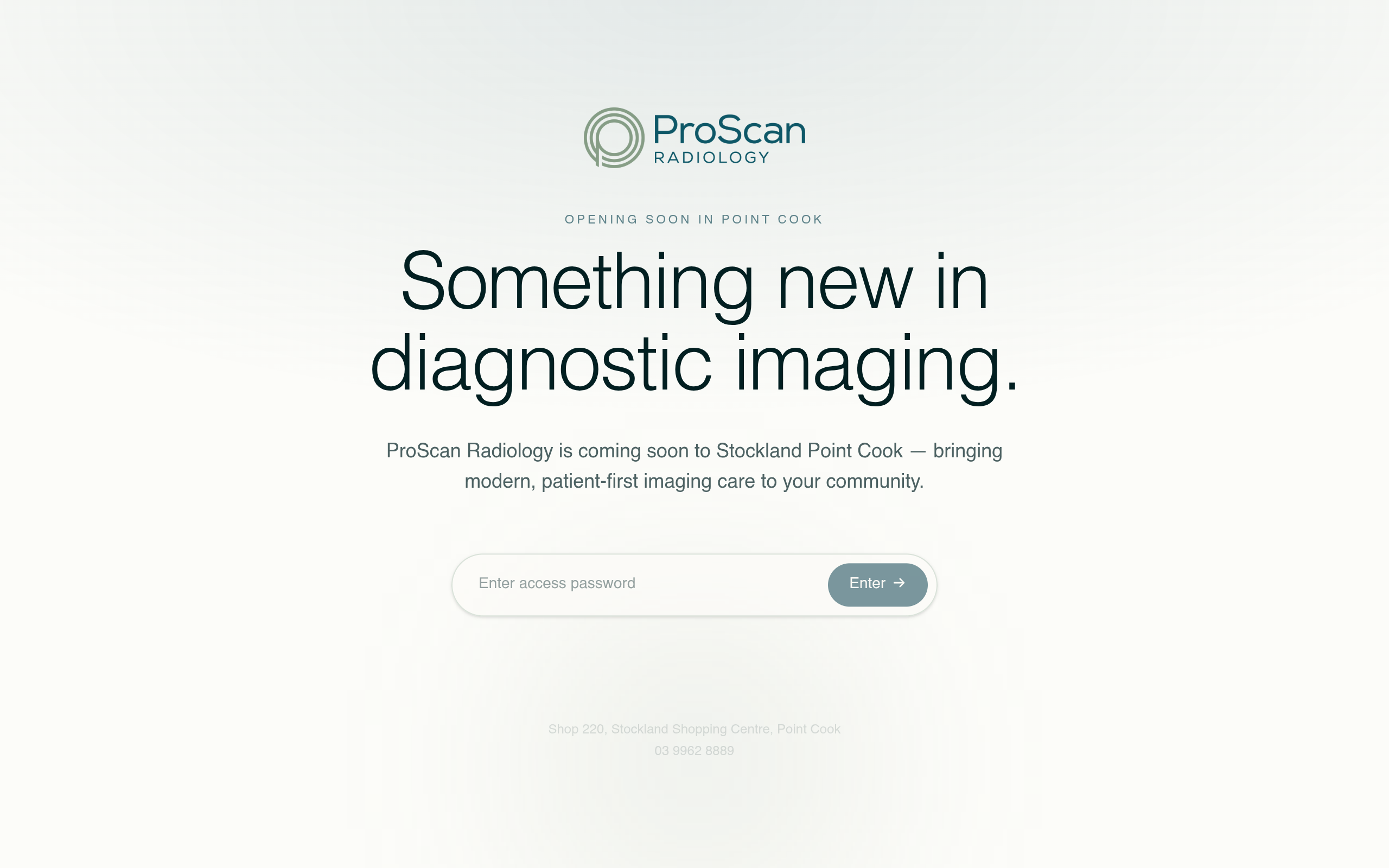 Screenshot of ProScan Radiology